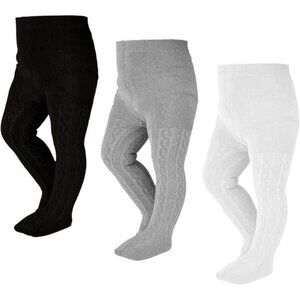 Baby Girl Tights Thick Cable Knit Leggings Stockings Cotton Pantyhose Socks